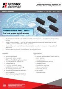 mk31 smd reed sensor product solutions flyer